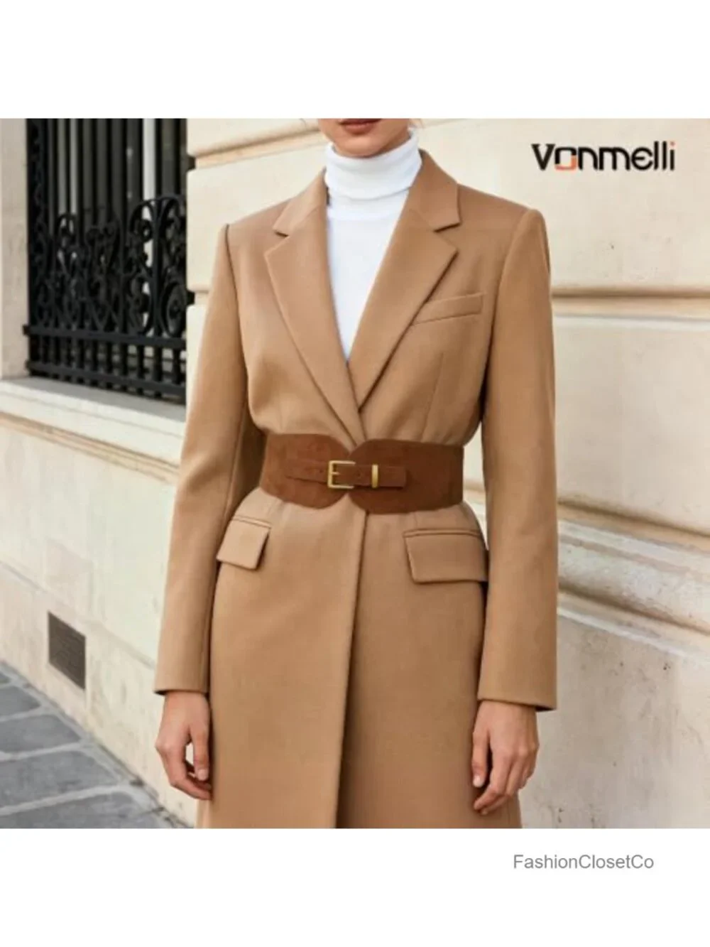 Wide Elastic Suede Belt for Women Dress | 2.36